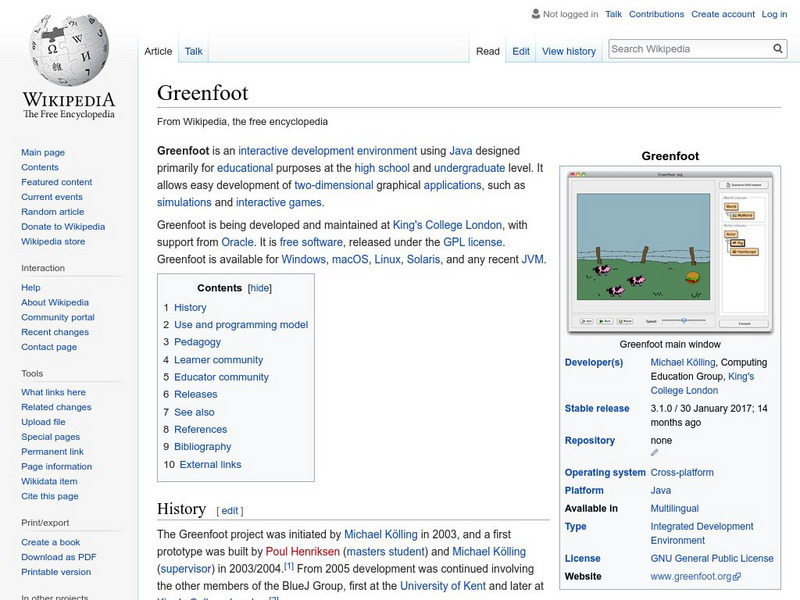 Wikipedia: Greenfoot Handout Wikipedia: Greenfoot Handout