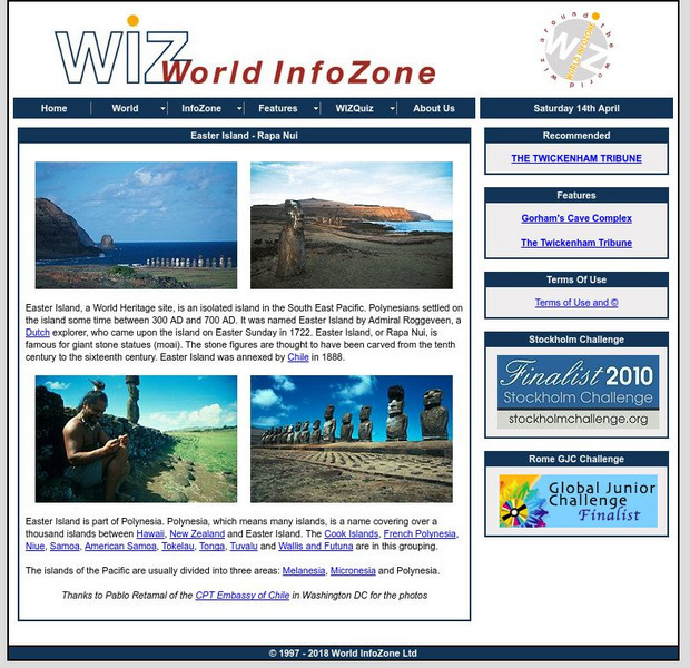World Info Zone: Easter Island Rapa Nui Handout