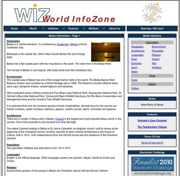 World Info Zone: Belize Handout World Info Zone: Belize Handout