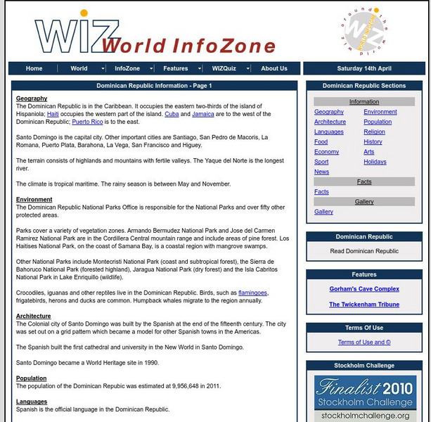 World Info Zone: Dominican Republic Handout