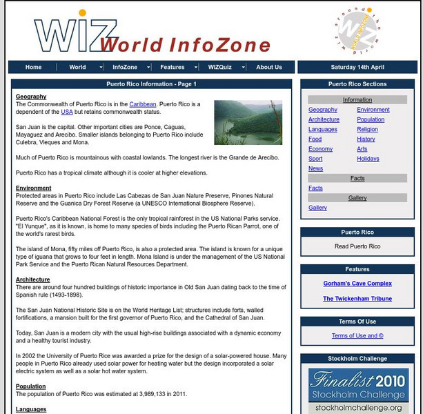 World Info Zone: Puerto Rico Handout World Info Zone: Puerto Rico Handout