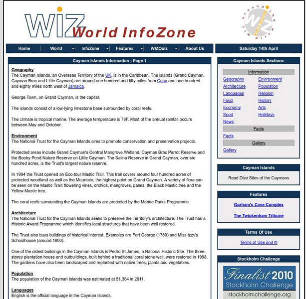 World Info Zone: Cayman Islands Handout World Info Zone: Cayman Islands Handout