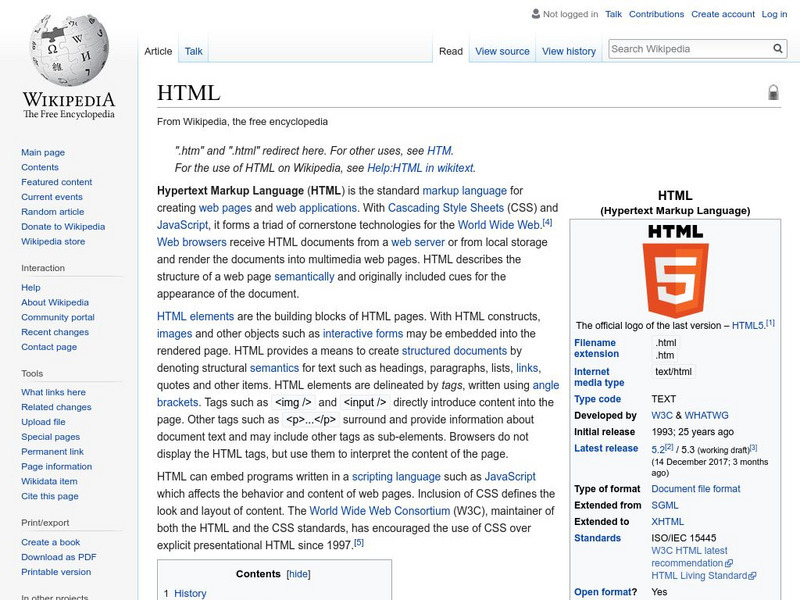 Wikipedia: Html Handout Wikipedia: Html Handout