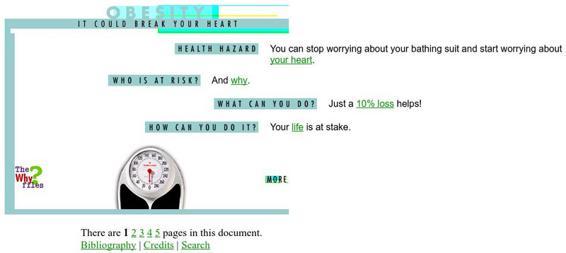 The Why Files: Obesity Website The Why Files: Obesity Website