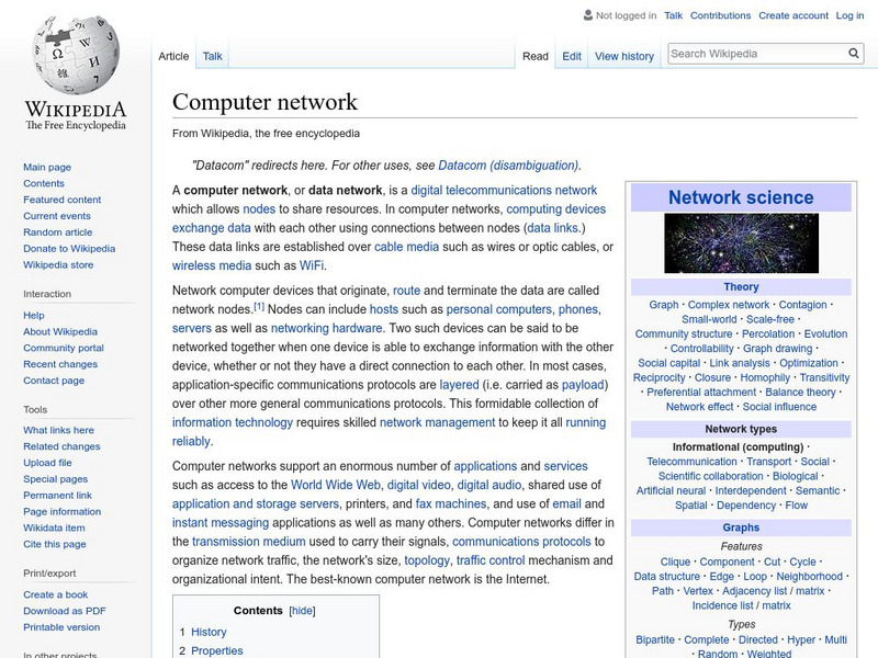 Wikipedia: Computer Network Handout Wikipedia: Computer Network Handout