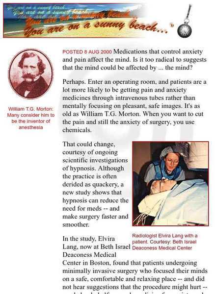 The Why Files: Hypnosis Article The Why Files: Hypnosis Article