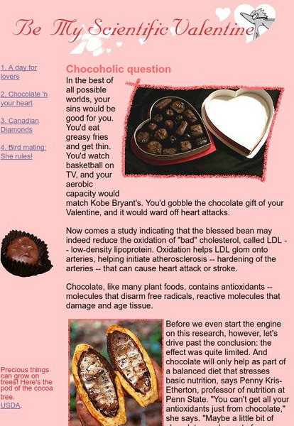 The Why Files: Chocolate 'N' Your Heart Handout