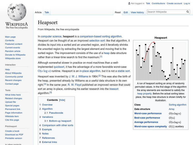 Wikipedia: Heapsort Handout Wikipedia: Heapsort Handout