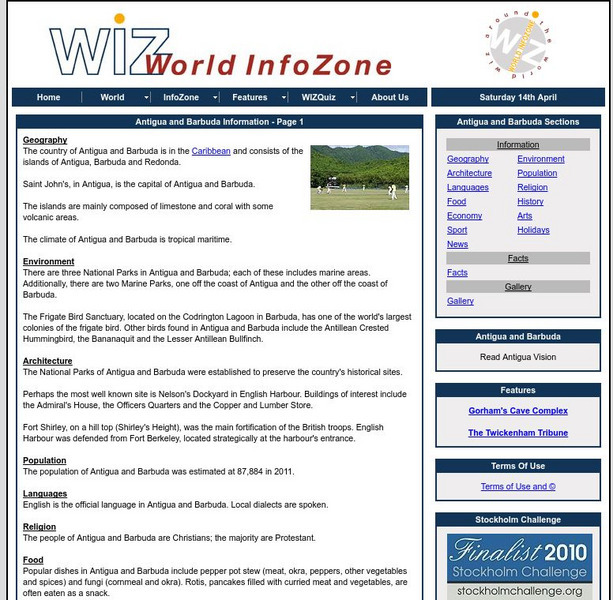 World Info Zone: Antigua and Barbuda Handout World Info Zone: Antigua and Barbuda Handout