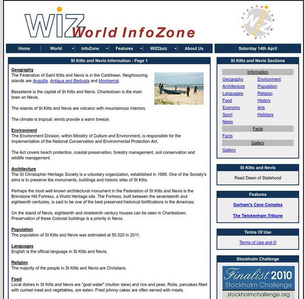 World Info Zone: St. Kitts and Nevis Handout