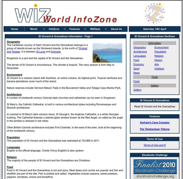 World Info Zone: St Vincent and Grenadines Handout