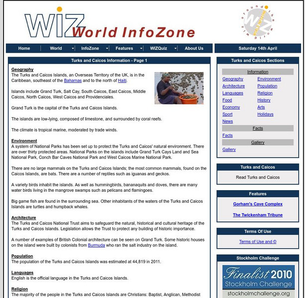 World Info Zone: Turks and Caicos Handout