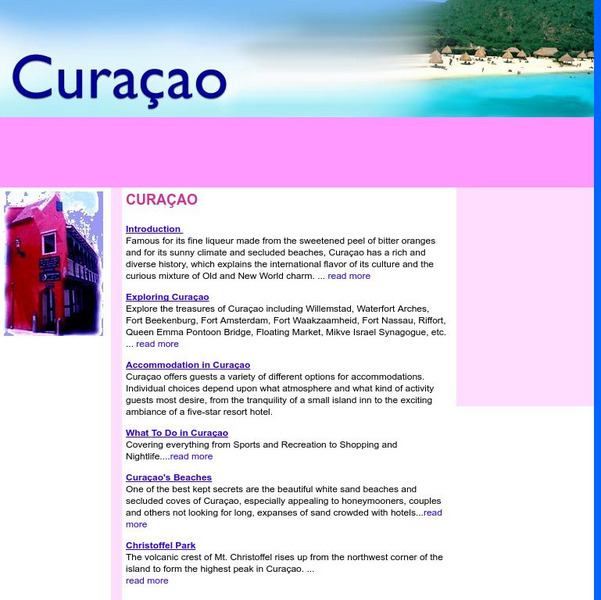 Geographia Caribbean: Curacao Website Geographia Caribbean: Curacao Website