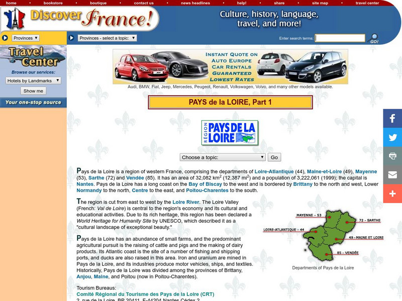 Discover France: Pays De La Loire Website