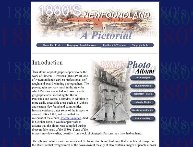 1880's Newfoundland: A Pictorial Unit Plan 1880's Newfoundland: A Pictorial Unit Plan