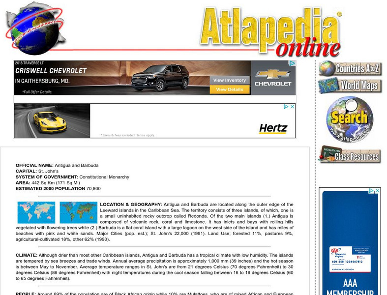 Atlapedia Online: Antigua and Barbuda Handout Atlapedia Online: Antigua and Barbuda Handout