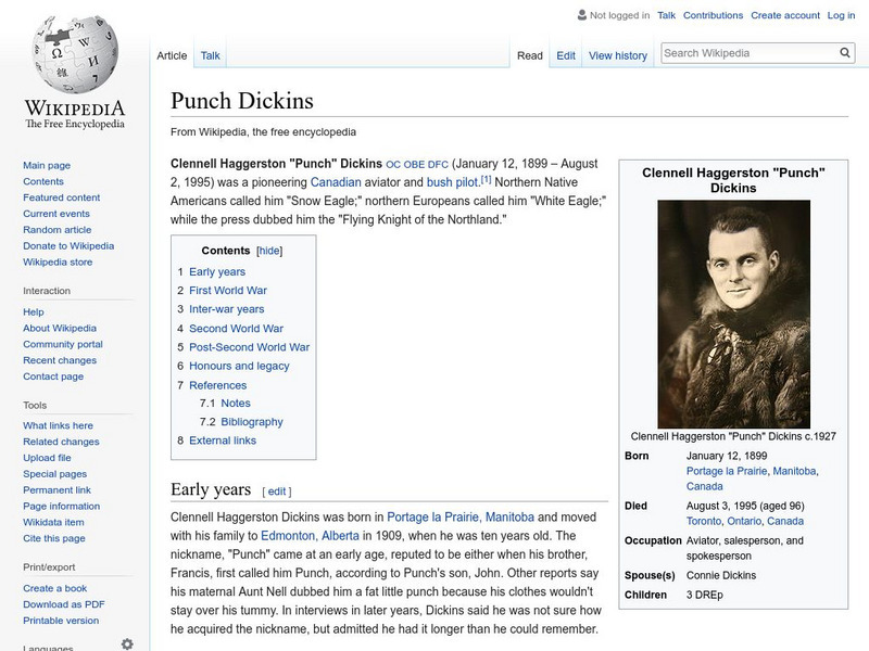 Wikipedia: Punch Dickins Handout Wikipedia: Punch Dickins Handout