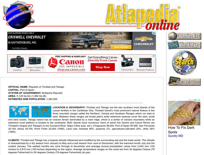 Atlapedia Online: Trinidad and Tobago Handout