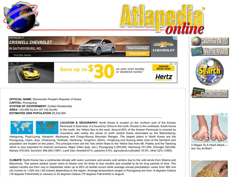 Atlapedia Online: North Korea Handout Atlapedia Online: North Korea Handout