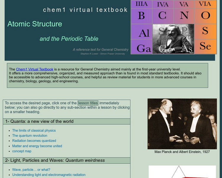 Chem1 Virtual Textbook: Atoms and the Periodic Table eBook Chem1 Virtual Textbook: Atoms and the Periodic Table eBook
