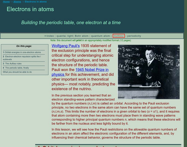 Chem1 Virtual Textbook: The Aufbau Rules eBook Chem1 Virtual Textbook: The Aufbau Rules eBook