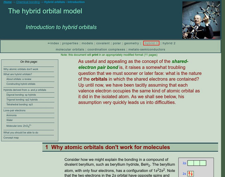 Chem1 Virtual Textbook: The Valence Bond Model eBook Chem1 Virtual Textbook: The Valence Bond Model eBook
