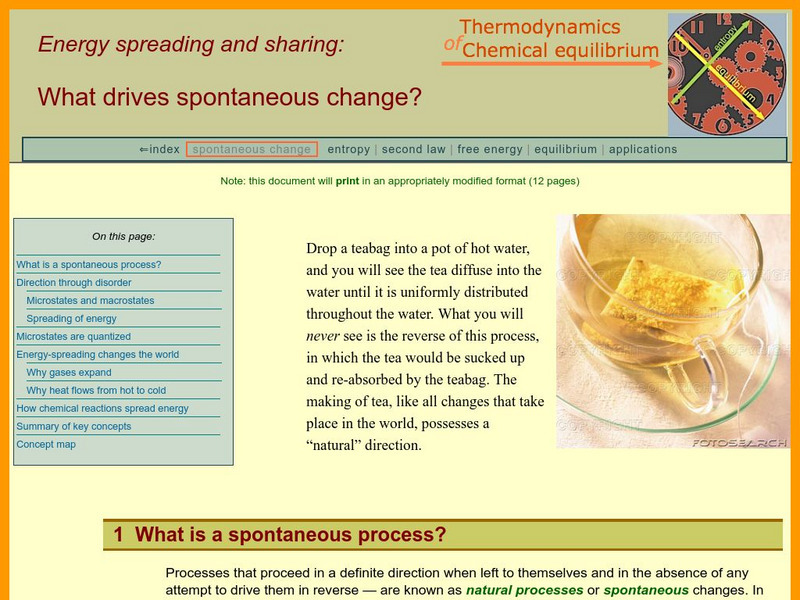 Chem1 Virtual Textbook: Energy Spreading eBook Chem1 Virtual Textbook: Energy Spreading eBook