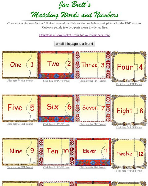 Jan Brett: Matching Words and Numbers Flashcards for 1 30 Pdf Unknown Type Jan Brett: Matching Words and Numbers Flashcards for 1 30 Pdf Unknown Type