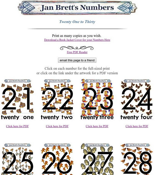 Jan Brett: Number Pages 21 30 Pdf Graphic Jan Brett: Number Pages 21 30 Pdf Graphic