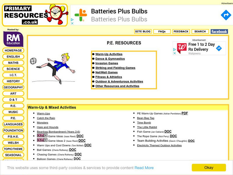 Primary Resources: Pe Lesson Plan Primary Resources: Pe Lesson Plan