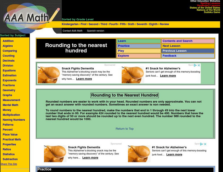 Aaa Math: Rounding to the Nearest Hundred Unit Plan Aaa Math: Rounding to the Nearest Hundred Unit Plan