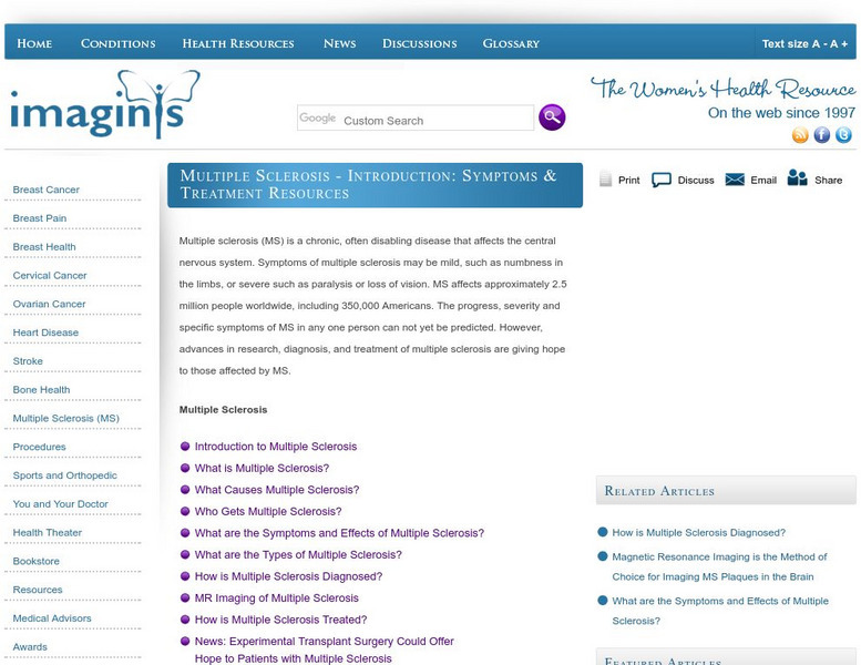 Imaginis Multiple Sclerosis Handout