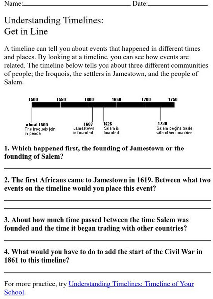Houghton Mifflin: Eduplace: Understanding Timelines Unknown Type Houghton Mifflin: Eduplace: Understanding Timelines Unknown Type