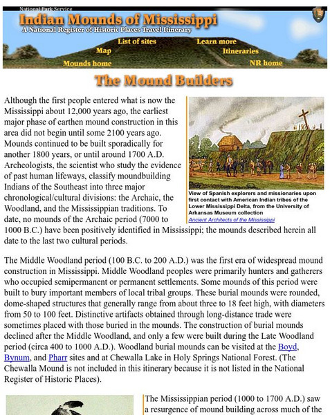 National Park Service: Indian Mounds of Mississippi: The Mound Builders Website National Park Service: Indian Mounds of Mississippi: The Mound Builders Website