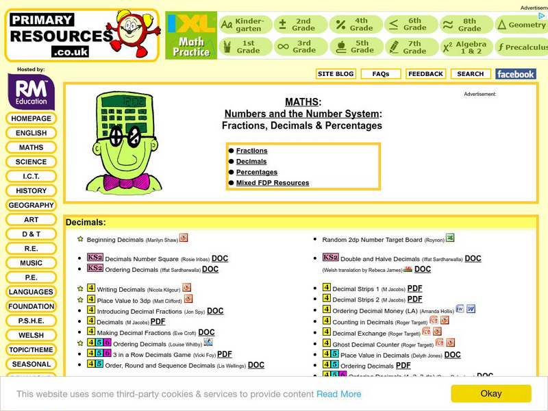 Primary Resources: Decimals Website Primary Resources: Decimals Website
