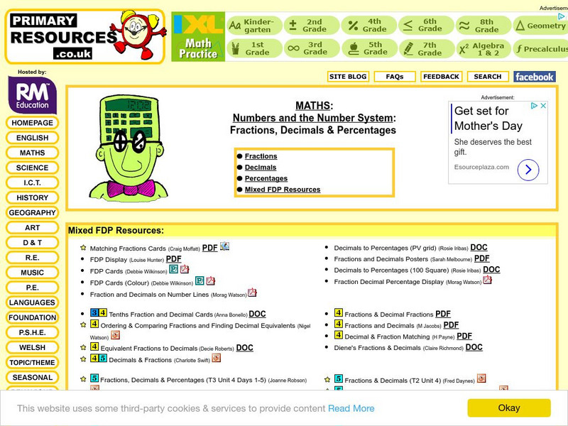 Primary Resources: Fractions, Decimals, and Percentages Unknown Type Primary Resources: Fractions, Decimals, and Percentages Unknown Type
