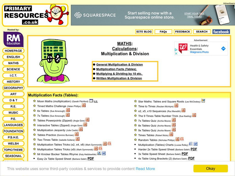 Primary Resources: Multiplication Facts Website Primary Resources: Multiplication Facts Website