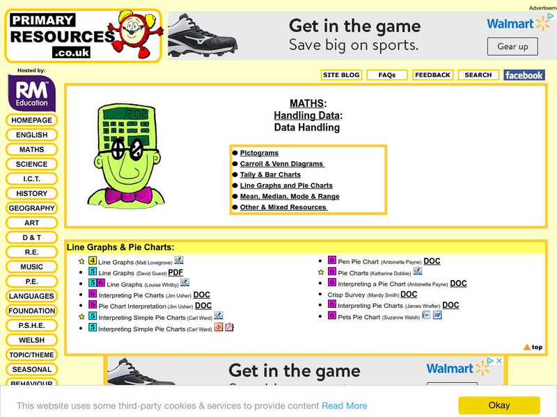 Primary Resources: Line Graphs and Pie Charts Activity