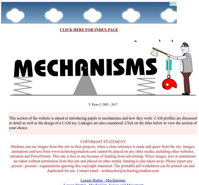 Technology Student: Mechanisms Unit Plan Technology Student: Mechanisms Unit Plan