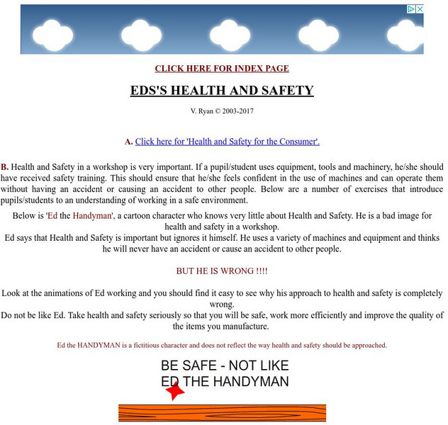 Technology Student: Health and Safety Unit Plan Technology Student: Health and Safety Unit Plan