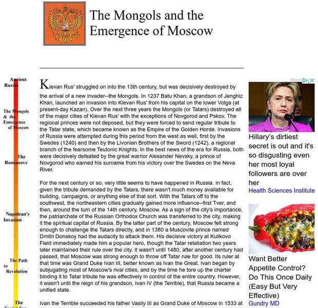 The Mongols and the Emergence of Moscow Website The Mongols and the Emergence of Moscow Website