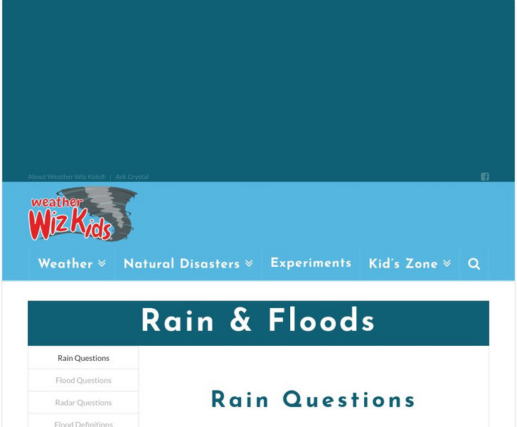 Weather Wiz Kids: Rain & Floods Website Weather Wiz Kids: Rain & Floods Website
