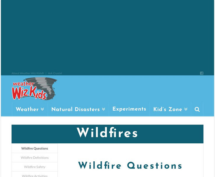 Weather Wiz Kids: Wildfires Website Weather Wiz Kids: Wildfires Website