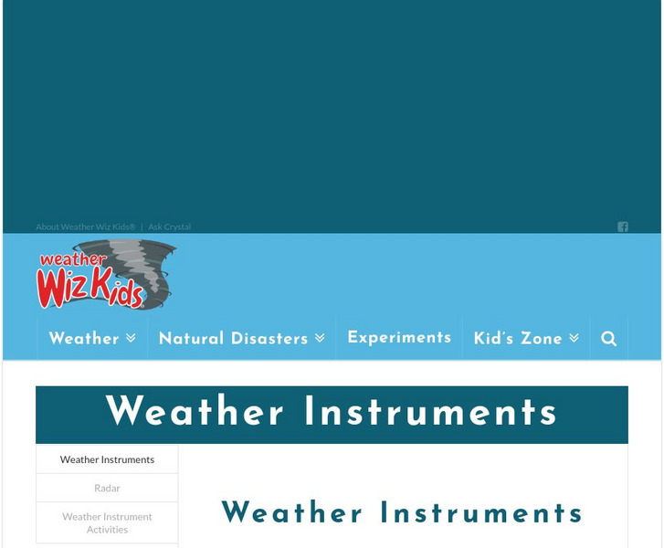 Weather Wiz Kids: Weather Instruments Website Weather Wiz Kids: Weather Instruments Website