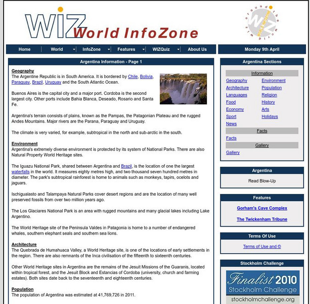 World Infozone: Argentina Handout