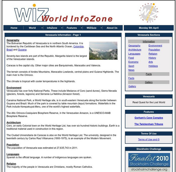 World Info Zone: Venezuela Handout