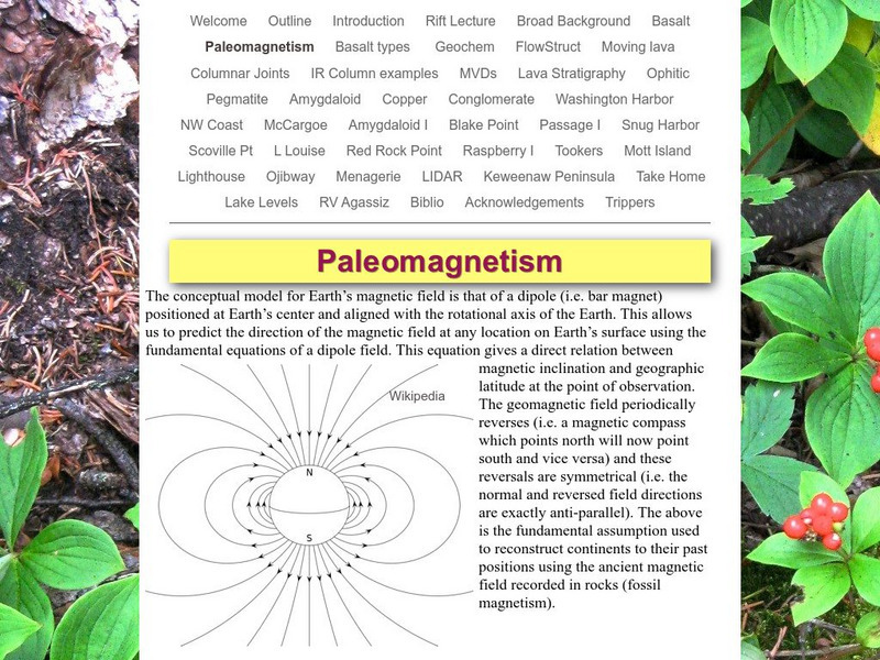Michigan Technological University: Keweenaw Geoheritage: Paleomagnetism Article Michigan Technological University: Keweenaw Geoheritage: Paleomagnetism Article