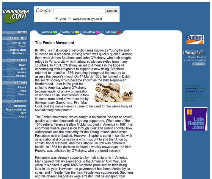 The Fenian Movement Article The Fenian Movement Article