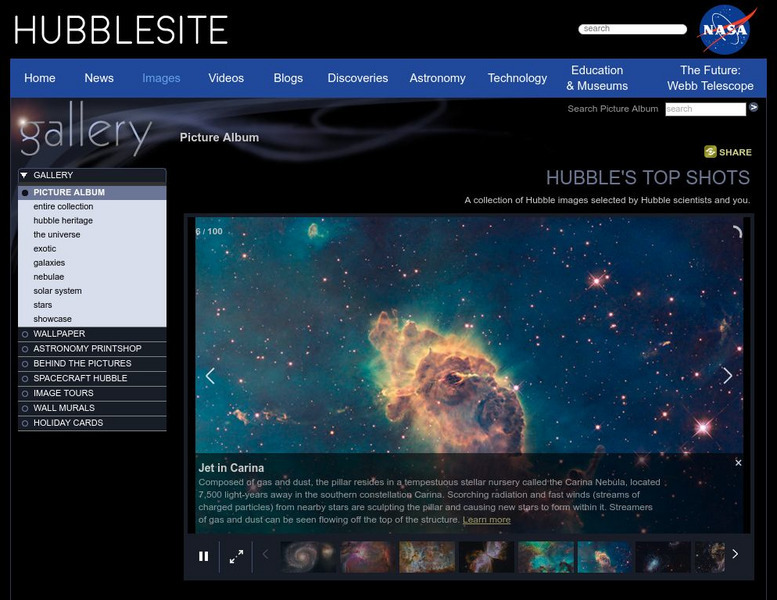 Hubble Site: Images From Space Graphic Hubble Site: Images From Space Graphic