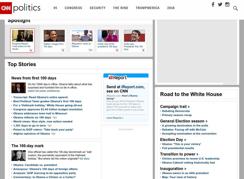 Cnn: The First 100 Days of the 44th President Barack Obama Website Cnn: The First 100 Days of the 44th President Barack Obama Website